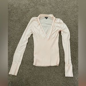 Express Light Pink Lightweight Sweater V Neck - Size M *never worn*